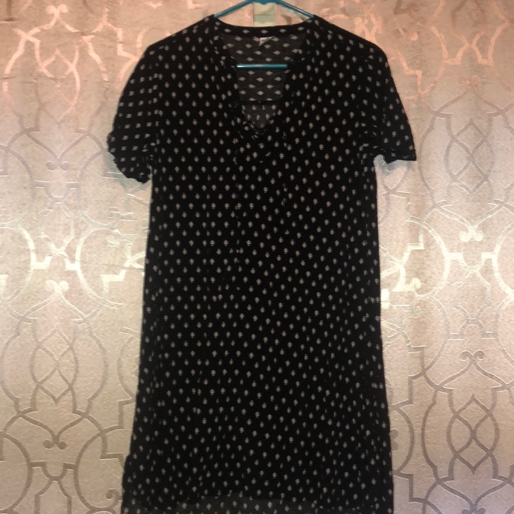 Black printed dress